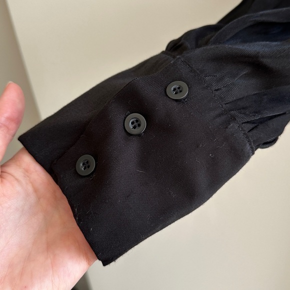 PrettyLittleThing Plus Black Shimmer Ruched Detail Puff Sleeve Bodycon Dress,NWT - Picture 8 of 16